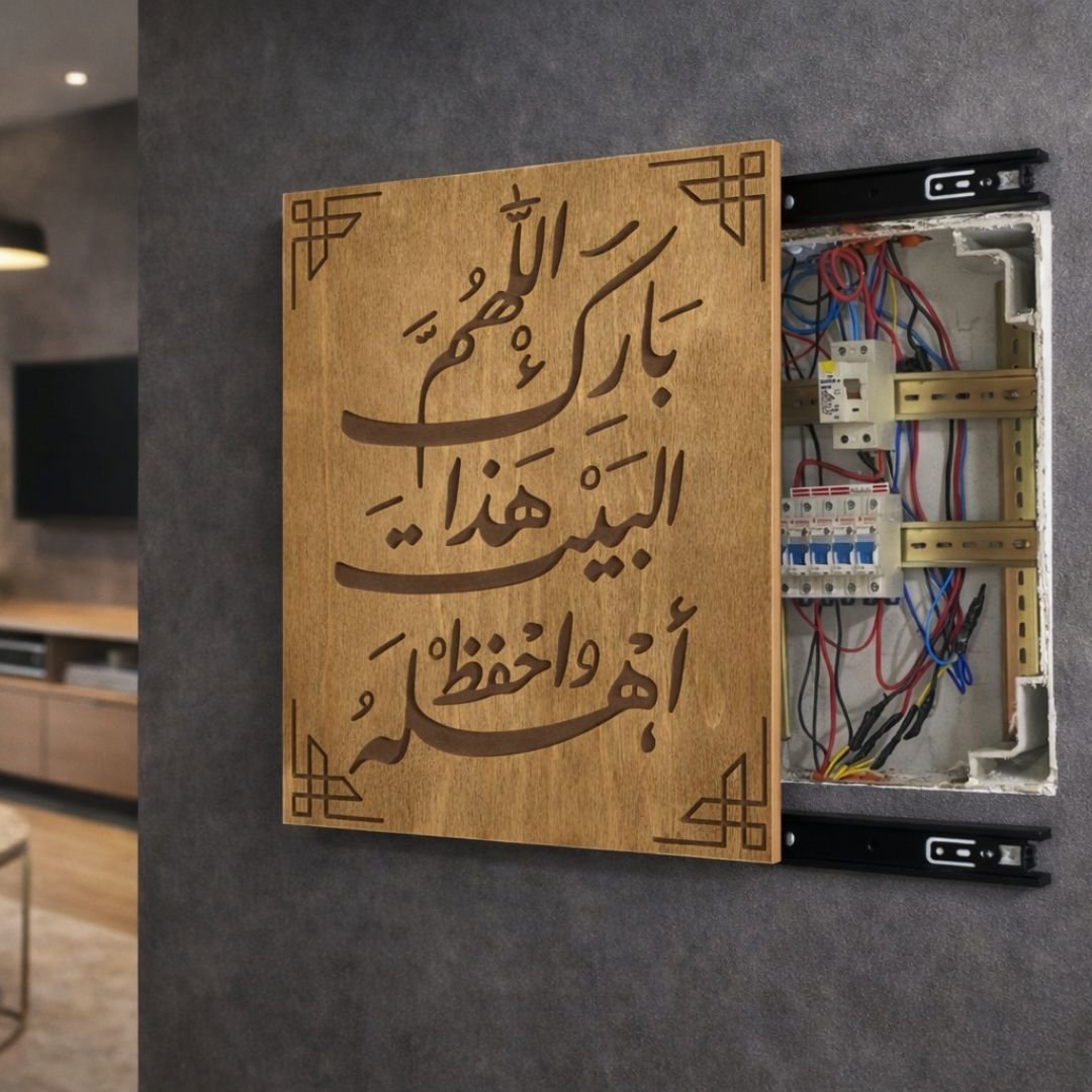 غطاء اقفال الكهرباء بدعاء اللهم بارك هذا البيت واحفظ أهله